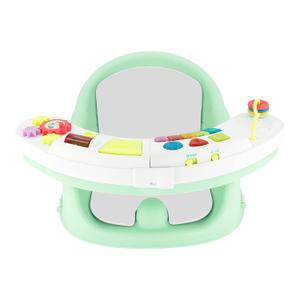 Infantino Music & Lights 3-in-1 Discovery Seat and Booster - Convertible Booster, Infant Activity Seat and Feeding Seat with Electronic Piano for Sensory Exploration, for Babies and Toddlers, Mint