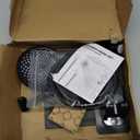 Shower Head, 8 inch Multifunction High Pressure Rain Shower Head with Handheld Spray Combo with 11'' Angle Adjustable Extension Arm/Flow Regulator/Shower System Matte Black