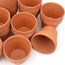 26 Pack 4" Terracotta Planter Pots - Clay Ceramic Cactus & Succulent Nursery Pots with Drainage Hole