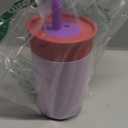 Owala Kids Insulation Stainless Steel Tumbler with Spill Resistant Flexible Straw, Easy to Clean, Kids Water Bottle, Great for Travel, Dishwasher Safe, 12 Oz, Pink and Purple (Lilac Rocket)