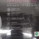 Beautyrest Heated Throw Blanket, Electric Throw, Soft, Warm, Reversible Plush - Sherpa, 3 Heat Settings, 2 hr Auto Shut Off, Machine Washable, 50 x 60 Grey