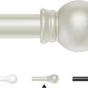 Nickel Curtain Rods for Windows 48 to 84-92 Inch, Stainless Steel Long Curtain Rods for Bedroom, Living Room, Kitchen, Farmhouse, Outdoor