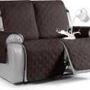VANSOFY Waterproof Recliner Couch Covers, Sofa Covers 1-Piece Washable Reclining Sofa Cover Non-Slip Furniture Protector with Elastic Straps Pocket for Dogs, Pets(Chocolate,Oversized 2 Seater)