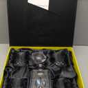 ELIDOMC 5PC Italian Crafted Crystal Whiskey Decanter & Whiskey Glasses Set, Crystal Decanter Set With 4 Whiskey Glasses, Whiskey Decanter Sets for Men.