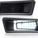 D-Lumina LED License Plate Light Tag Lamp Assembly Smoke Lens Compatible with 2019 2020 2021 2022 2023 Dodge Ram 1500, 6000K White Tag Lights, Pack of 2