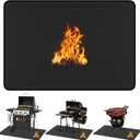 EWFEN Large Under Grill Mat 76 x 52 inches for Outdoor Grill, Double-Sided Fireproof Deck and Patio Protector Mat, Indoor Fireplace/Fire Pit Mat, Oil-Proof Waterproof BBQ Protector Mat