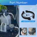 XTPTFABS Pool Filter Clamp with Screws Compatible with Intex K-rystal Clear Sand Filter Pump - 2100 GPH and 2800 GPH Sand Filter Pump, 7.67 * 10.31inch