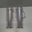 40 oz plastic tumbler with handle and Straw Lidclear tumbler Double Wall Vacuum Reusable plastic Water Bottle Travel Mug Cup Classic Acrylic Tumblers (2 Pack)