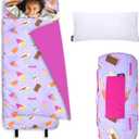 Wildkin Kids Original Nap Mat  Cozy Kids Sleep Mat with Pillow, ideal for School & Travel (Sweet Dreams)