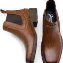 Jousen Mens Chelsea Boots Casual Slip On Boots for Men 8421 Brown 11.5