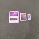 1/12 Dollhouse Furniture Decor Laptop Accessories, 1/6 Scale Minature Tablet Smart Phone Mini Stuff Doll House Furniture Play Set Accessories 3 Pcs (Pink)