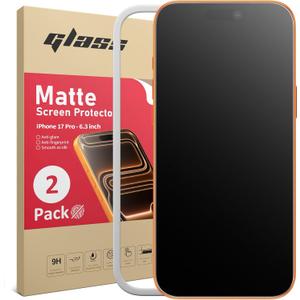 Ambison 2 Pack Matte Screen Protector for iPhone 17 Pro 6.3inch 2025 Tempered Glass, Scratch Resistance, Anti Glare & Anti Fingerprint, Smooth as Silk, Easy Installation Frame, Bubble-Free