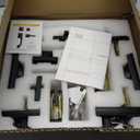 Goldenwarm Double Front Door Lock Set, Oil Rubbed Bronze Double Door Handle with Dummy, Double Front Door Hardware Set with Reversible Handle Lever