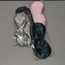 Sleep Mask 4 Pack Silk Eye Cover Soft Satin Blindfold Elastic Strap Night Eyeshade Travel Nap for Women Men (Black, Silver, Pink and Dark Green)