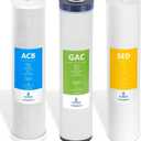 EXPRESS WATER FLTWH2045CGS1 Whole House Replacement Water Filter Set, 3 Count (Pack of 1), White