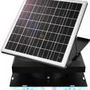 DC HOUSE 32 Watt Solar Attic Fan Solar Powered Roof Exhaust Fan Up to 3000 Sq Ft,2500 CFM Metal Shell Solar Vent with Brushless Motor, Hail and Weather Resistance