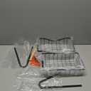 Wall Mounted Fruit And Vegetable Rack, Metal Wire Storage Baskets , For Kitchen Fruit And Vegetable And Counter Snack Storage, Stainless Steel Stackable Fruit Vegetable Stand, 2 Levels Black fruit and (34x17.5x11cm)