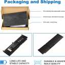 PKWVM Laptop Battery Compatible with Dell Precision 7550 7750 7560 7760 Series Workstation Notebook C903V CR72X 0CR72X 17C06 068N03 447VR 0447VR P44E P93F P44E001 P44E002 P93F001 P93F002 453-BBCQ