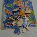 Montessori Mama Wooden Puzzles for Kids Ages 4-6, USA States and Capitols, World Continents and Oceans Kids Puzzles, Combo Set 2 Toddler Puzzles