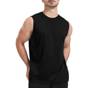 Upocool Men's Sleeveless UPF 50+ Swim Shirts Quick Dry Workout Tank Top UV Protection Running Gym Muscle T Shirts, 3XL