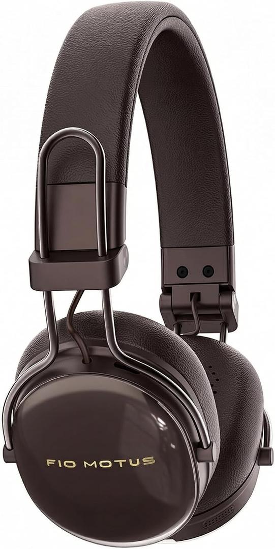 Active Noise Cancellation Wireless Bluetooth On-Ear Headphones:with - Hi Res Sound Up to 55H Battery Life, Lightweight, Comfortable, Foldable Design, for Home Office Travel, Dark Brown