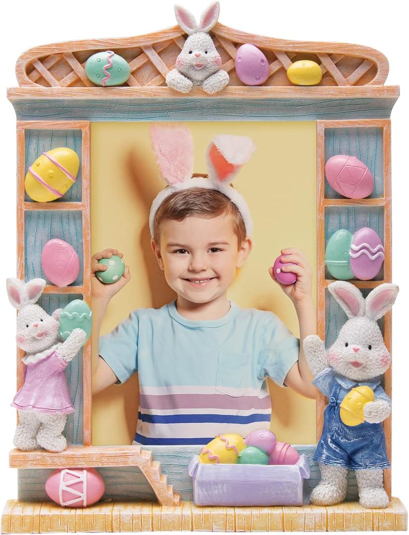 5x7 Easter Bunny & Eggs Resin Picture Frame
