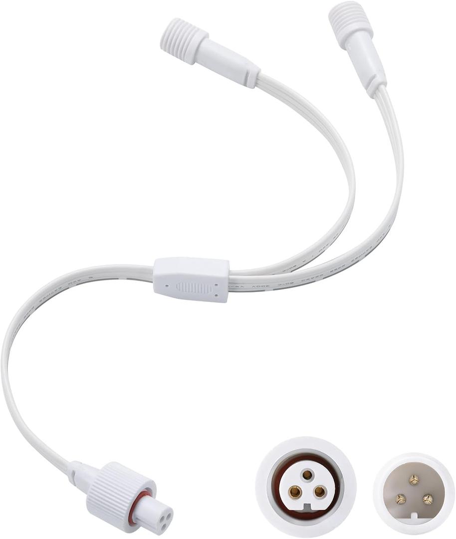 Permanent Outdoor Lights Y-Shaped Extension CableIP68 Rated, Compatible with Govee and H705A H705B H705C, H706A H706B H706C Permanent Outdoor Lighting Systems