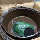 Cat Litter Box Plant Furniture Enclosure, Hidden Handwoven Rattan with Cat Litter Box and Artificial Plants, Odor Control Filter, Real Stones in Living Room, Bedroom, Corner (Brown)