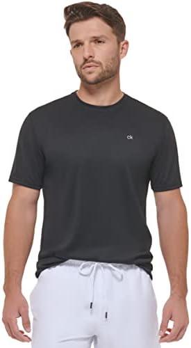 Calvin Klein Men's Standard Light Weight Quick Dry Short Sleeve 40+ UPF Protection Active Top, Medium