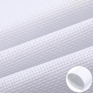 Zeyune Needlepoint Canvas 20 x 24 Inches 11 Mesh Blank White Canvas with 36 Colors Cotton Threads and 5 Needles for Embroidery, Knit Crochet Projects