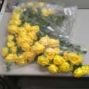 Hotop 80 Pcs Rose Artificial Flowers Bulk with Long Stem, Silk Roses Realistic Fake Flowers Bouquet for Wedding Table Centerpieces Bridal Shower Party Home Decorations (Yellow)