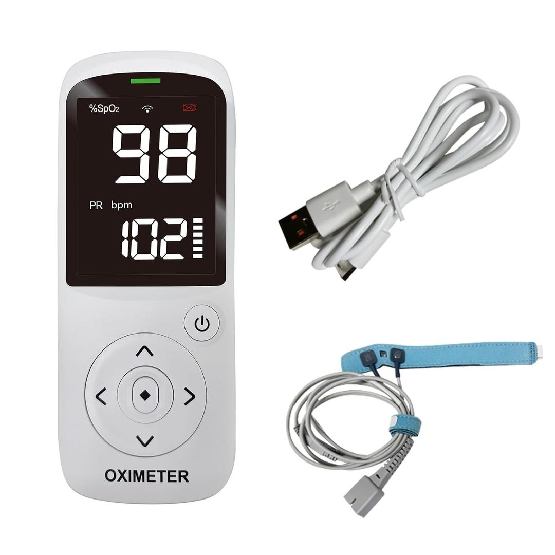 Infant Pulse Oximeter with Soft Wrap Sensor, Battery Powered Baby Oxygen Saturation & Pulse Rate Monitor, Non-Medical Use Only