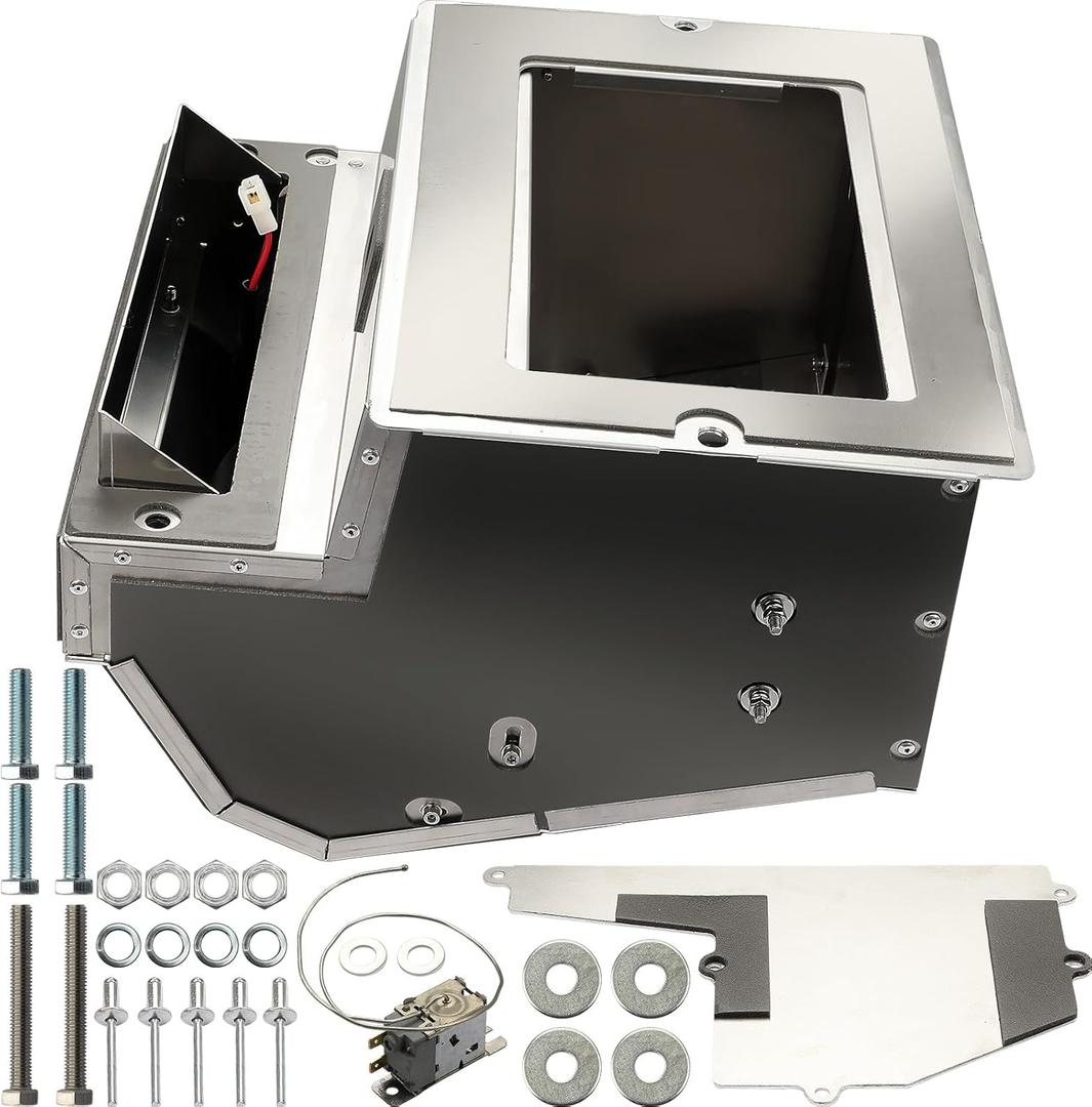 HVAC Box Includes All Parts OEM Parts F31-1036-1, F31-10361, F31-1064-11112, Heater Aluminum Box Fit for Kenworth W900 / W900L, W900B, T600 / T660, T800 AC (Silver)