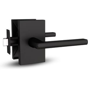 Mega Handles Glamor Passage Lever, Door Handle Set for Hallway, Closet and Bathroom, Reversible Heavy Duty Door Levers, Fits All Standard Door Sizes, Screws Included - Matte Black (1 Pack)