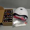 Nail Polish Kit with UV Light 30 Colors Gel Polish Starter Kit (White)