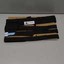 Stretching Strap Yoga Strap with Loops, Stretch Straps for Physical Therapy, Non-Elastic Exercise Strap for Pilates, Dance and Gymnastics with Workout Guide (Black+Black)