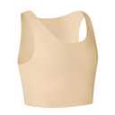 JARAZIN Women Sport Bra Comfort Wireless Seamless Yoga Bra Stretchy Crew Neck Tank Top Compression Binder Bra Exercise Athletic Bras (5X-Large, Nude)