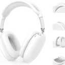 Silicone Case Cover for AirPods Max Headphones (USB-C/ Lightning)(2024/ 2020) [4 in 1] Anti-Scratch Ear Pad Cover/ Ear Cups Cover/ Headband Pad/ Headband Cover Accessories for Apple AirPods Max