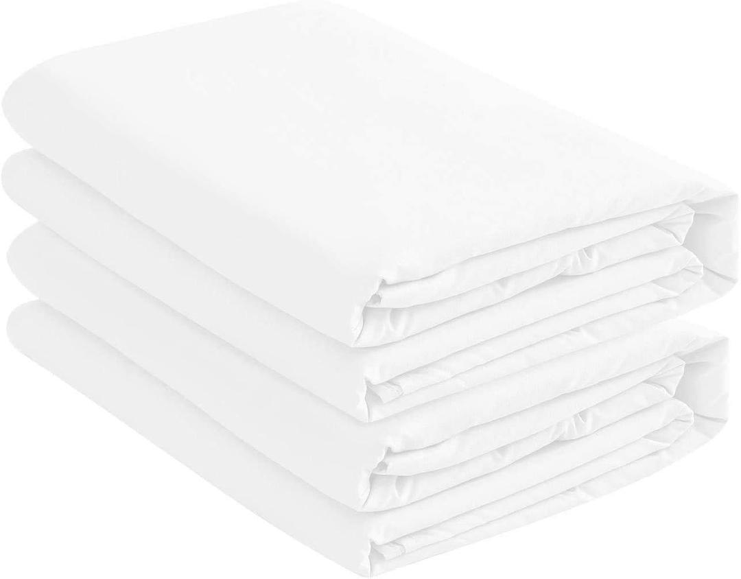 Full XL Cotton Knit Jersey Fitted Sheets, 2-Pack, 15" Deep Pocket, White