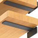 4 Pack Floating Shelf Brackets, 6 Inch Heavy Duty Industrial Shelf Bracket, Black Metal L Brackets for Shelves Support DIY(1/5 Inch Thicked)