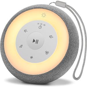 Portable Sound Machine Baby with Night Light, White Noise Sound Machine with 28 Soothing Sounds for Kids Adults Sleeping, Timer, Rechargeable Sound Machine for Nursery Home Travel
