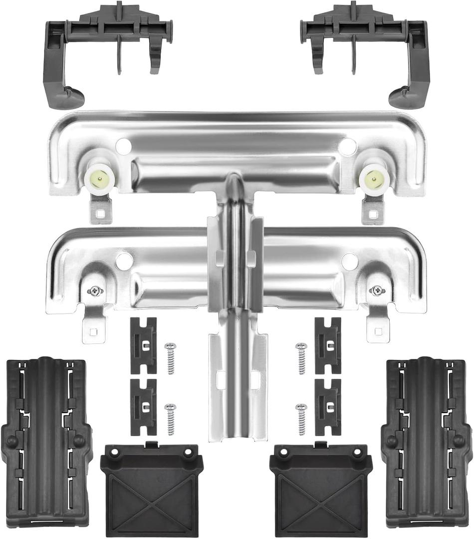 W10712394 Dishwasher Upper Rack Adjuster Metal Kit Compatible with Ken-more Whir-lpool by AMI PARTS - Replaces W10712394VP, AP5956100, W10350376, PS10064063