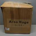 Valenrug Washable Rugs 8x10 - Stain Resistant 8x10 Area Rugs for Living Room, Non Slip Backing Printed Large Area Rugs for Bedroom, Folable Machine Washable Area Rug (8'x10', Beige)