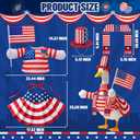 Mastom 4th of July Porch Goose Outfits Set for 17''-26'' Lawn Goose Clothes Patriotic Yard Goose Costume for 250th Anniversary America Independence US Memorial Day Goose Outfit