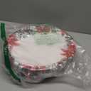 Grencian 50 PCS Winter Oval Paper Plates 10" x 12" Large Heavy Duty Poinsettia Flower Plates Disposable Poinsettia Pine Platter Tableware for Xmas Wedding Birthday Christmas Party Supplies