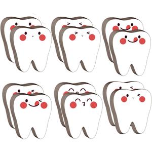 12 Set Tooth-Shaped Sticky Notes 2.36 x 3.07 inch Nurse Tooth Notepad for Dentists Teeth-Themed Memoo Pads Sticky Funny Office Decor for Dental Office Supplies Dental Assistant Gifts