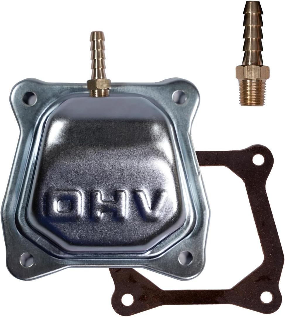 JMCHstore OHV Valve Cover w/Pulse Fitting for Predator 212 Non hemi Coleman CT200U CT100U BT200X CC100X mini Bike, SK100 KT196 Go Kart Baja Hisun Tillotson Clone 196cc Engine Honda GX160 GX200