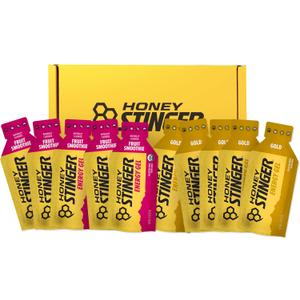 Honey Stinger Energy Gel Variety Pack | 5 Packs Each of Gold and Organic Fruit Smoothie | Gluten Free & Caffeine Free | For All Exercises | Sports Nutrition for Home & Gym, Pre and Mid Workout BB Date 01/10/2027