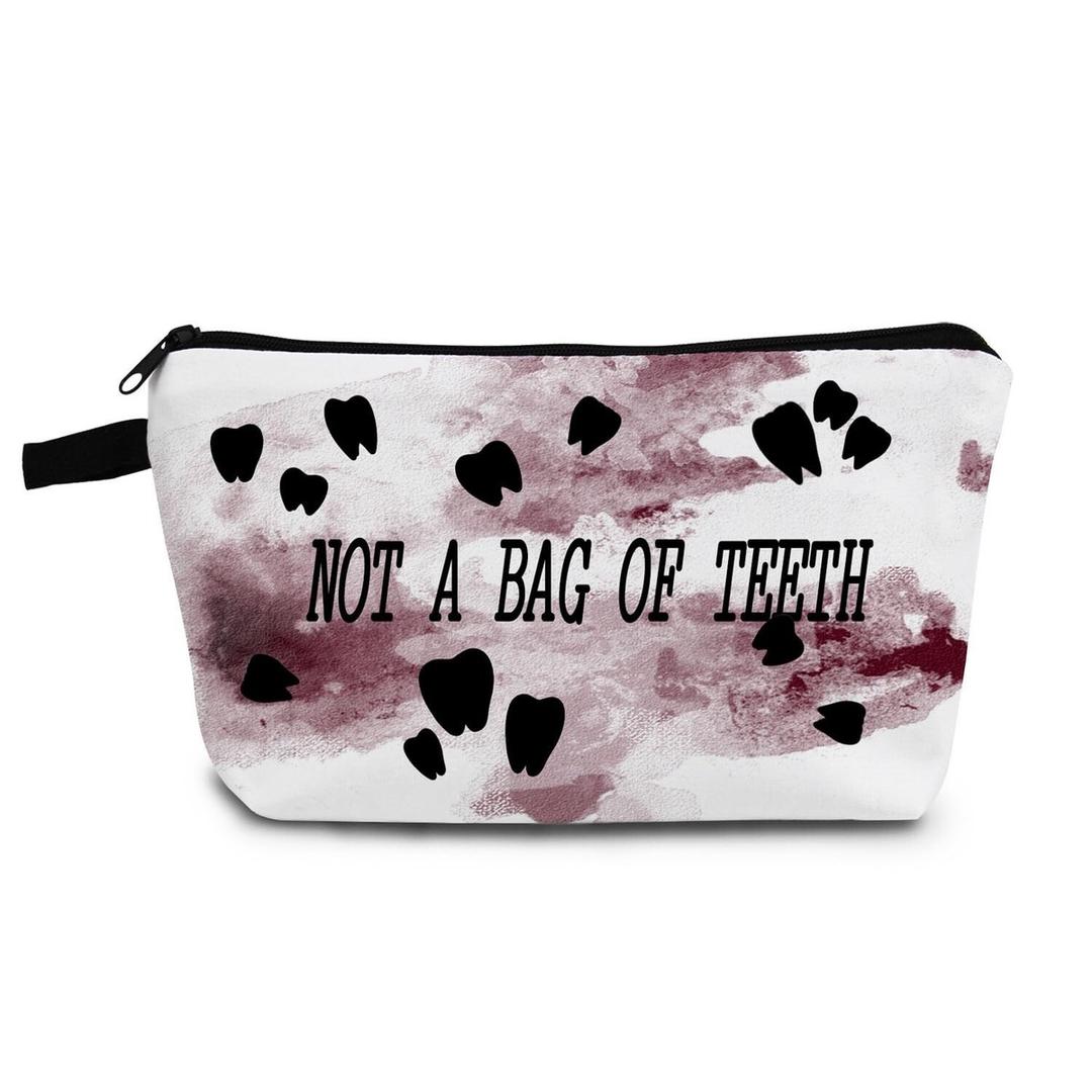 Teeth Makeup Bag Dental Organizer Bag Toiletry Zipper Pouch Not A Bag Of Teeth