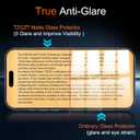 3 x TZGZT (Anti-Blue Light) 3 Pack for iPhone Air Matte Screen Protector Tempered Glass Film Accessories, Camera Lens Protector for 17 Air, Case Friendly, Install Kit, Anti-Glare & Anti-Fingerprint, 9H+